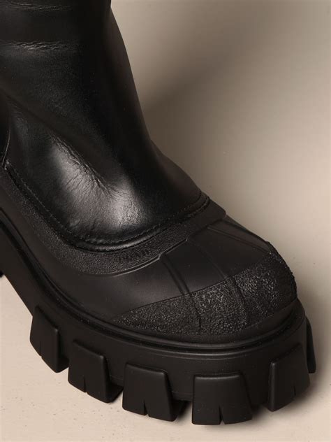 prada fur boot|Prada black boots.